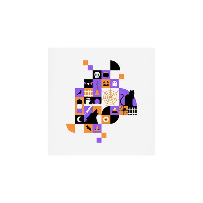 Modern geometric halloween illustration Art Print Gallery Image 1