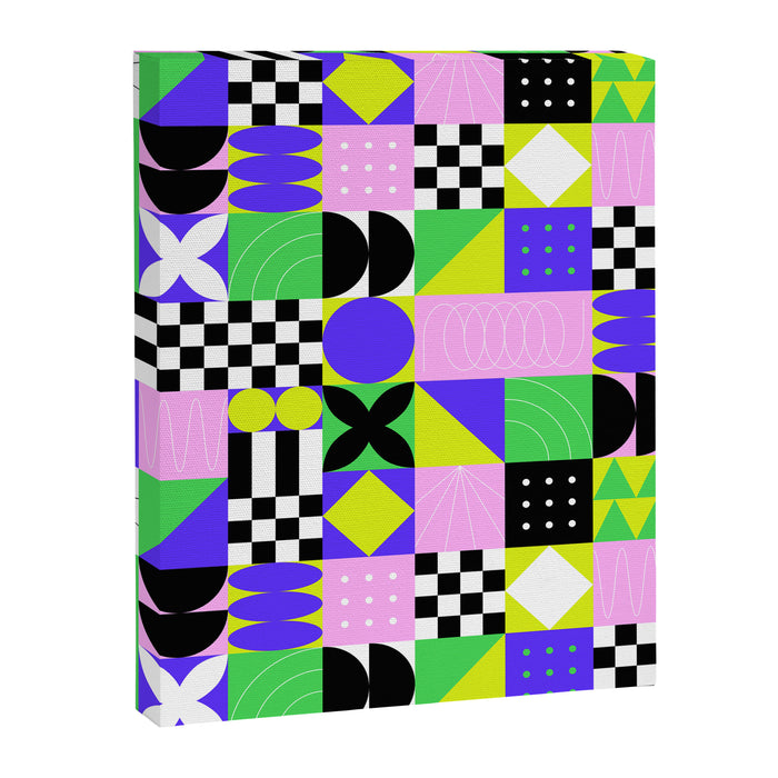 Modern geometric mosaic pattern art Canvas Print Gallery Image 1