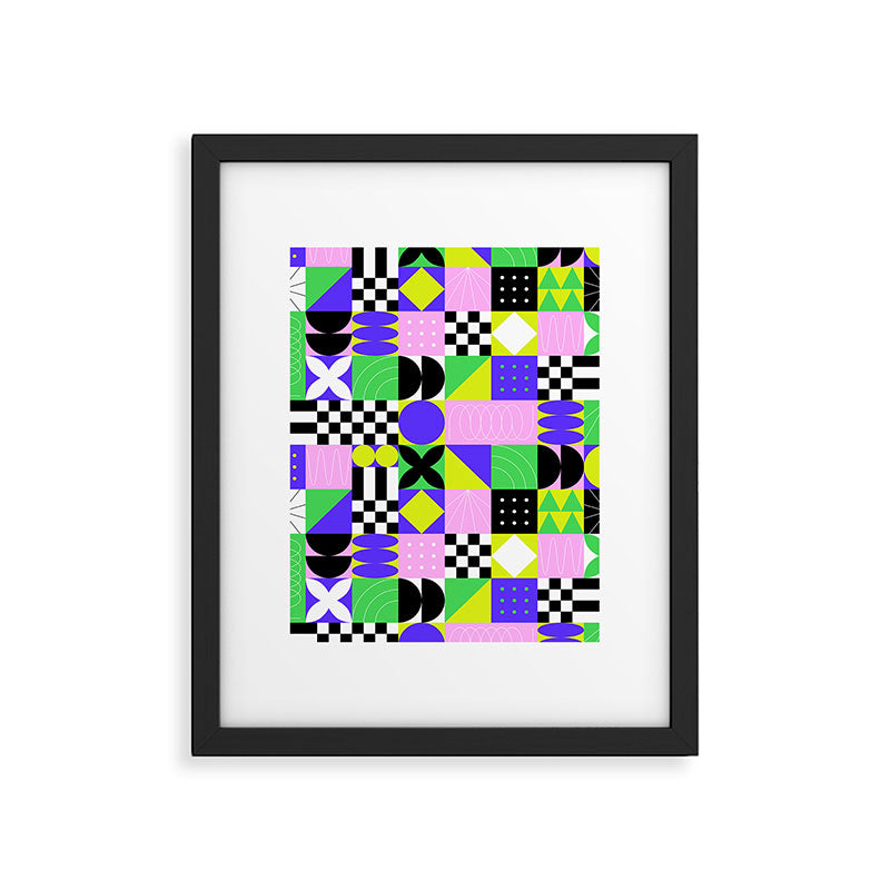 Modern geometric mosaic pattern art Framed Art Print Gallery Image 6
