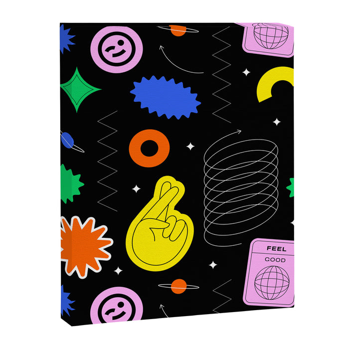 Modern minimalist art sticker pattern Canvas Print Gallery Image 1