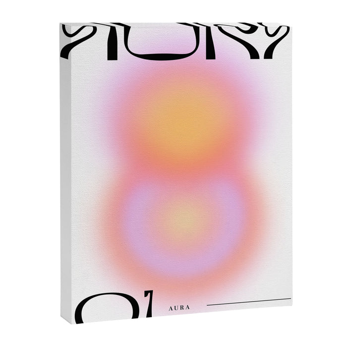 Modern soft blur gradient typography art Canvas Print Gallery Image 1