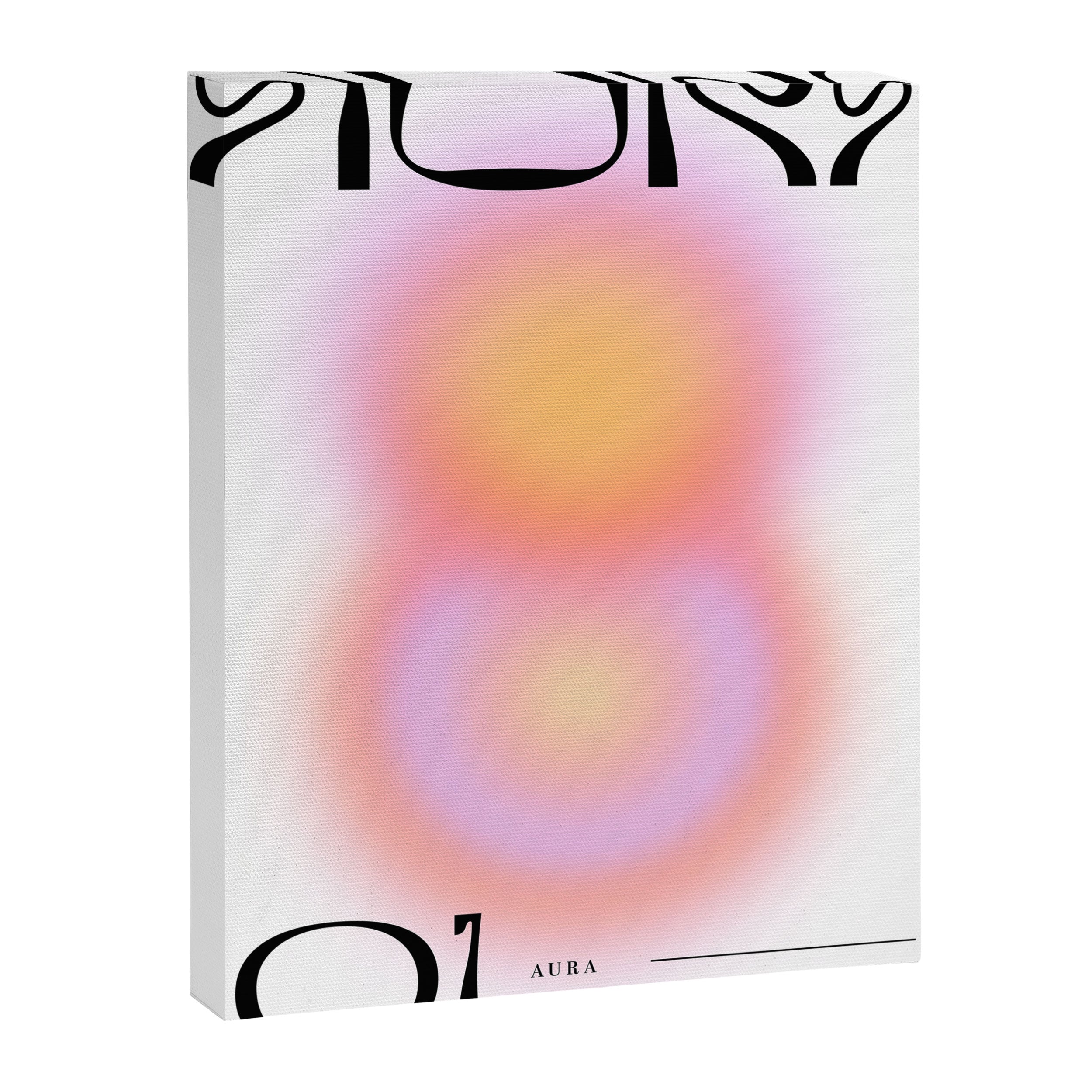 Modern soft blur gradient typography art Canvas Print Gallery Image 6