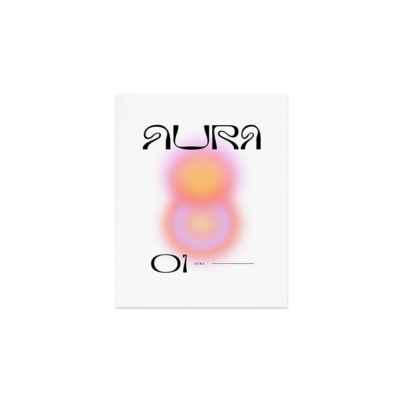 Modern soft blur gradient typography art Art Print Gallery Image 1
