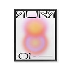 Modern soft blur gradient typography art Framed Canvas Print Gallery Image 6