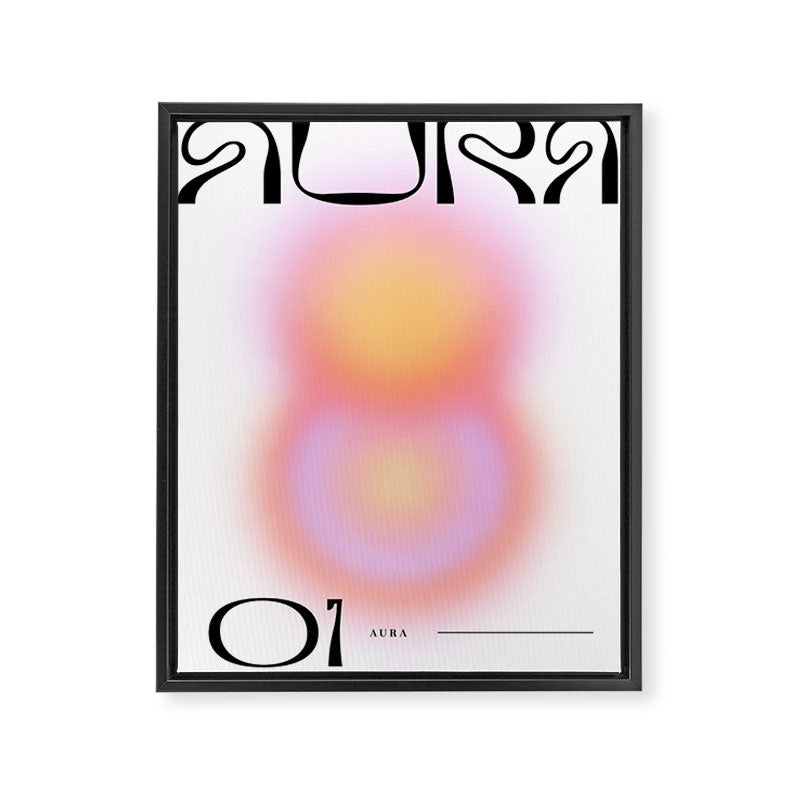 Modern soft blur gradient typography art Framed Canvas Print Gallery Image 6