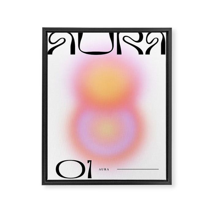 Modern soft blur gradient typography art Framed Canvas Print Gallery Image 1
