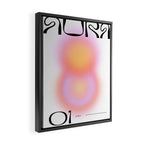 Modern soft blur gradient typography art Framed Canvas Print Gallery Image 2