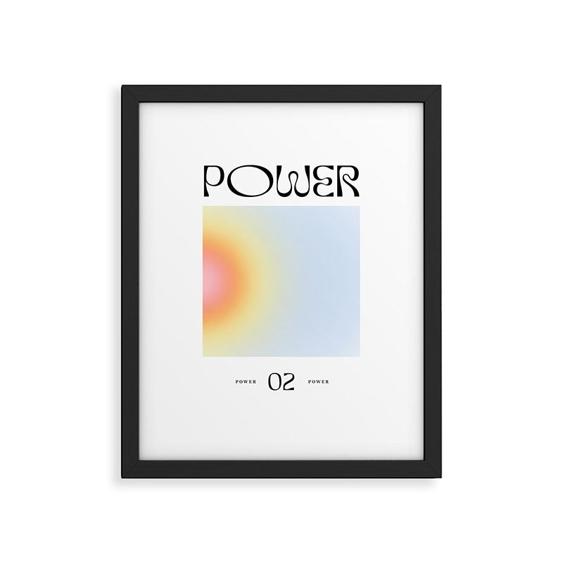 Modern soft blur gradient typography art Framed Art Print Gallery Image 5