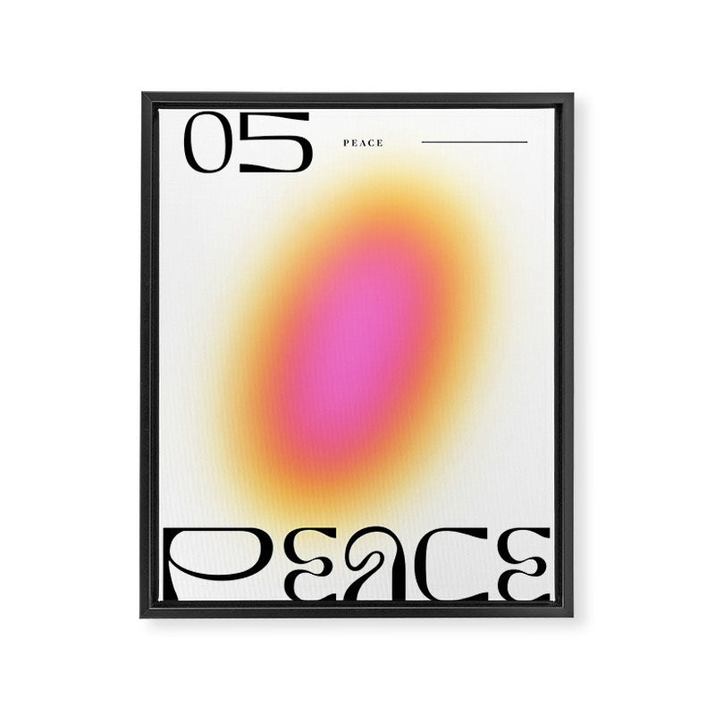 Modern soft blur gradient typography art Framed Canvas Print Gallery Image 6