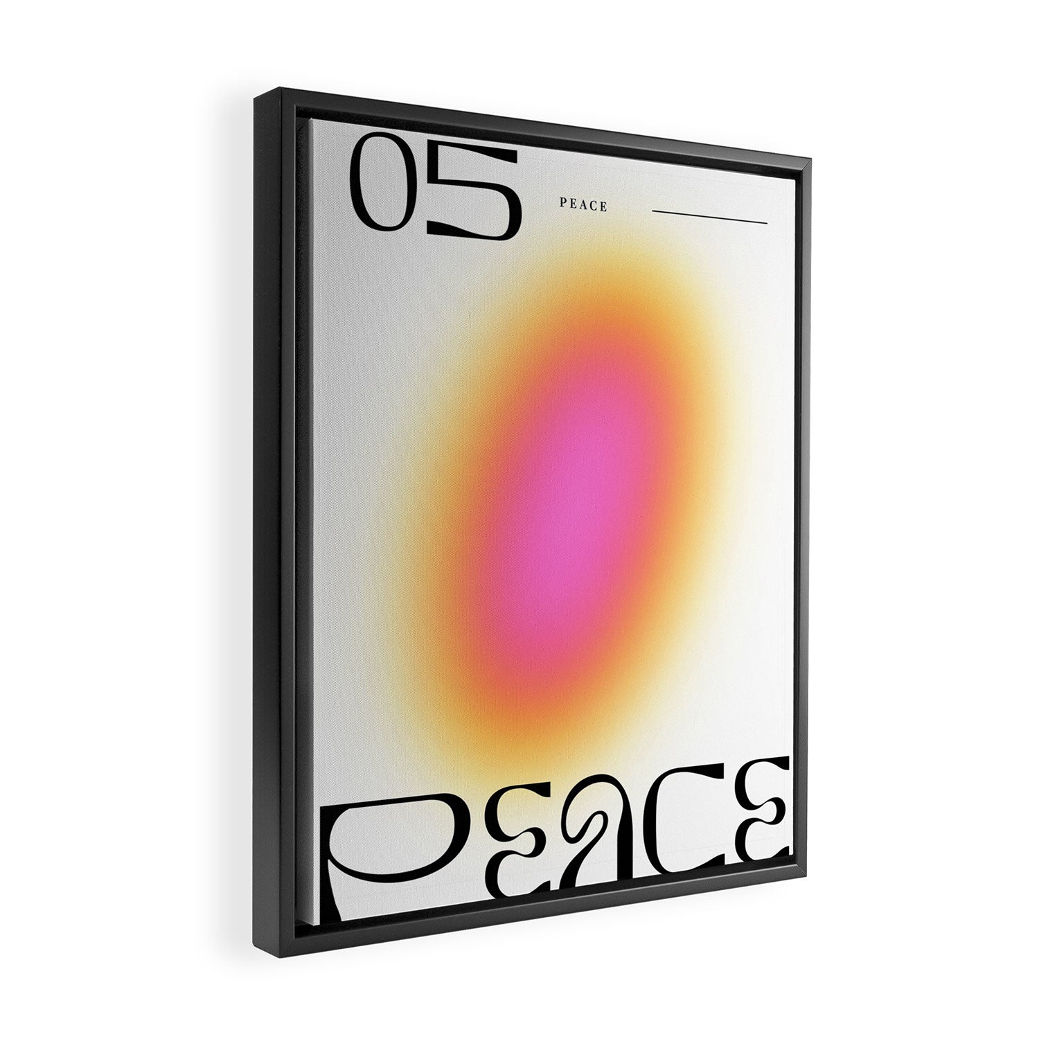 Modern soft blur gradient typography art Framed Canvas Print Gallery Image 2