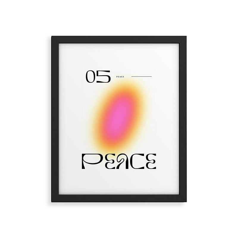 Modern soft blur gradient typography art Framed Art Print Gallery Image 5