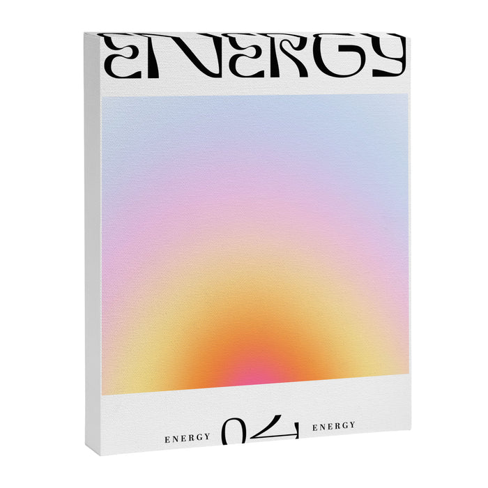 Modern soft blur gradient typography art Canvas Print Gallery Image 1