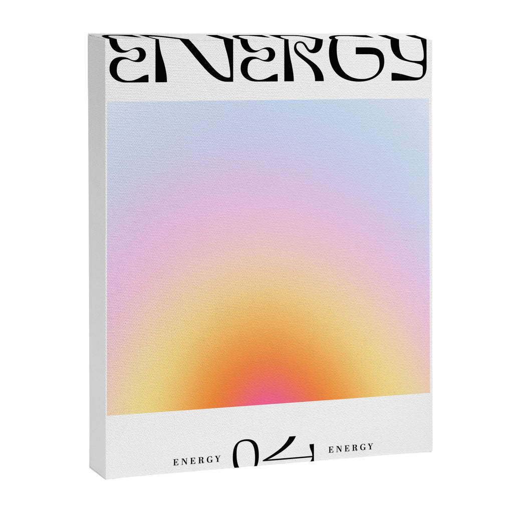 Modern soft blur gradient typography art Canvas Print Gallery Image 6