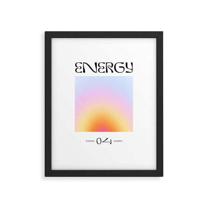 Modern soft blur gradient typography art Framed Art Print Gallery Image 1