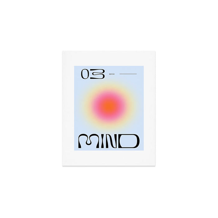 Modern soft blur gradient typography art Art Print Gallery Image 1