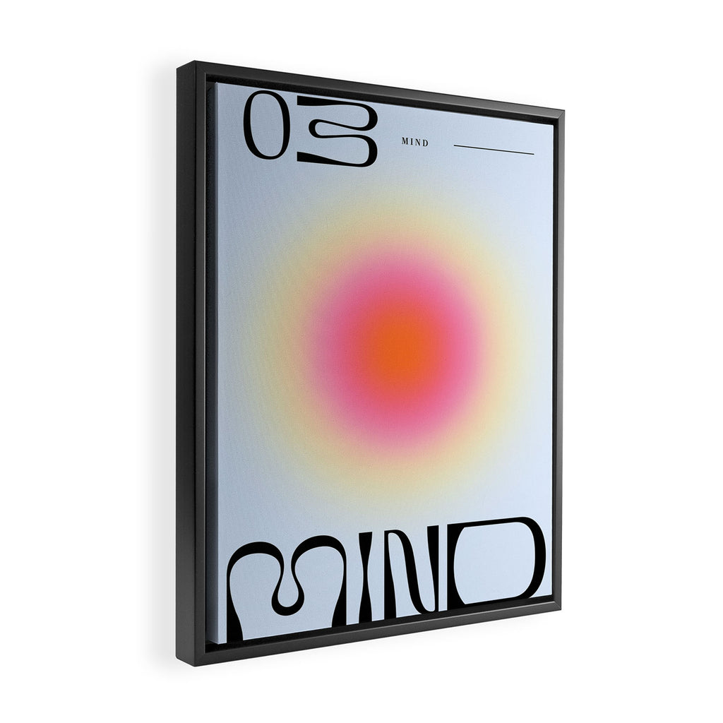 Modern soft blur gradient typography art Framed Canvas Print Gallery Image 2