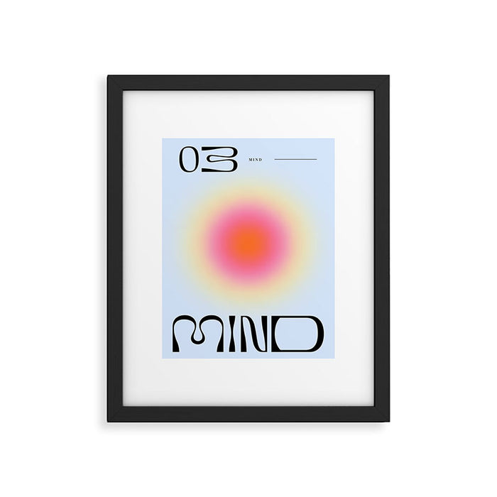 Modern soft blur gradient typography art Framed Art Print Gallery Image 1
