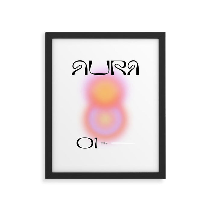 Modern soft blur gradient typography art Framed Art Print Gallery Image 1