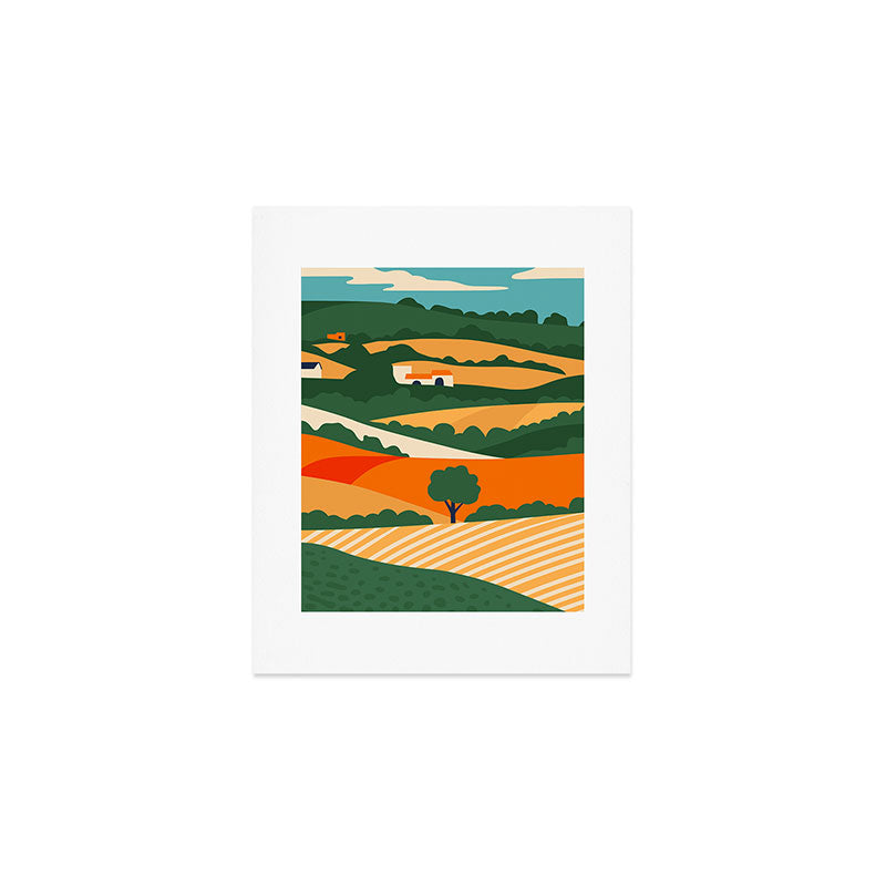 Nature farm field landscape art Art Print Gallery Image 1