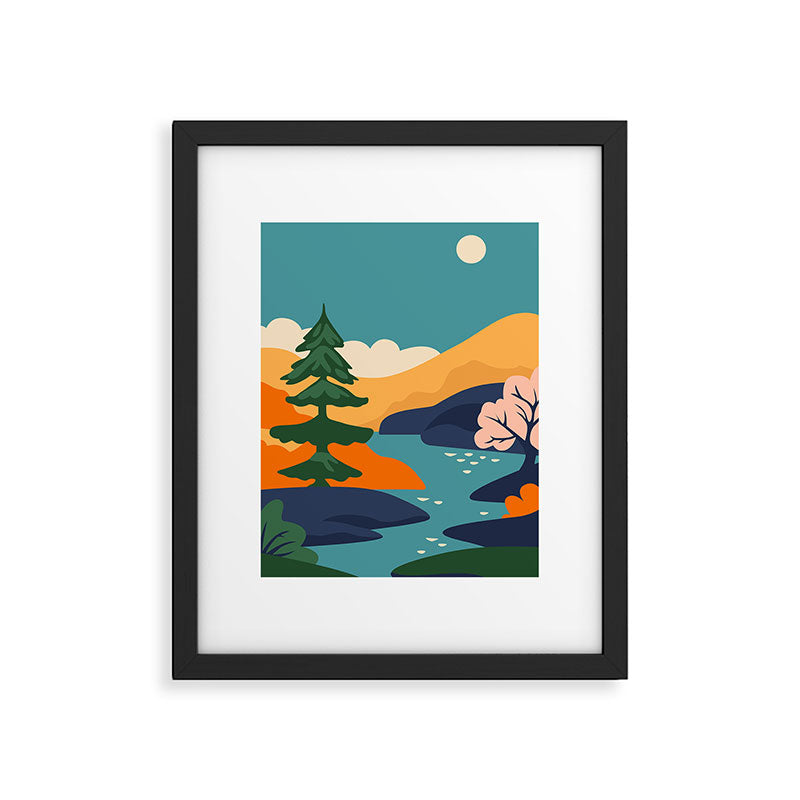 Nature forest mountain landscape art Framed Art Print Gallery Image 5