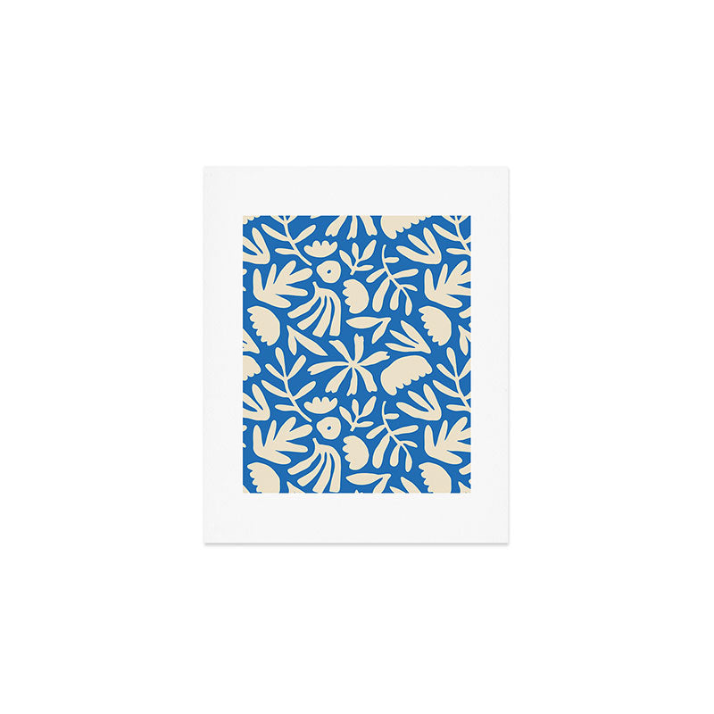Organic nature flower shape art pattern Art Print Gallery Image 1