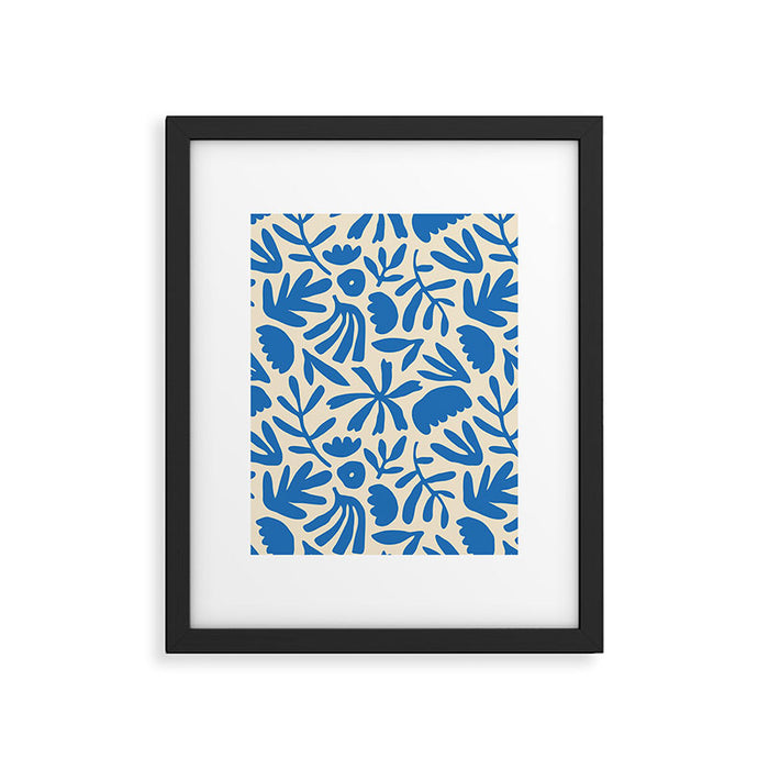 Organic nature flower shape art pattern Framed Art Print Gallery Image 1