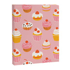 Pink cupcake cartoon food pattern Canvas Print Gallery Image 8