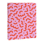 Pink line doodle squiggle pattern Canvas Print Gallery Image 8