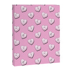 Pink love heart candy cartoon pattern Canvas Print Gallery Image 8