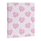 Pink love heart candy checkered pattern Canvas Print Gallery Image 8