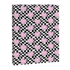 Pink love heart candy checkered pattern Canvas Print Gallery Image 8