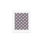Pink love heart candy checkered pattern Art Print Gallery Image 1
