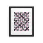Pink love heart candy checkered pattern Framed Art Print Gallery Image 6