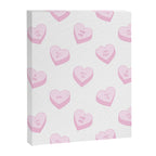 Pink love heart candy pattern Canvas Print Gallery Image 8