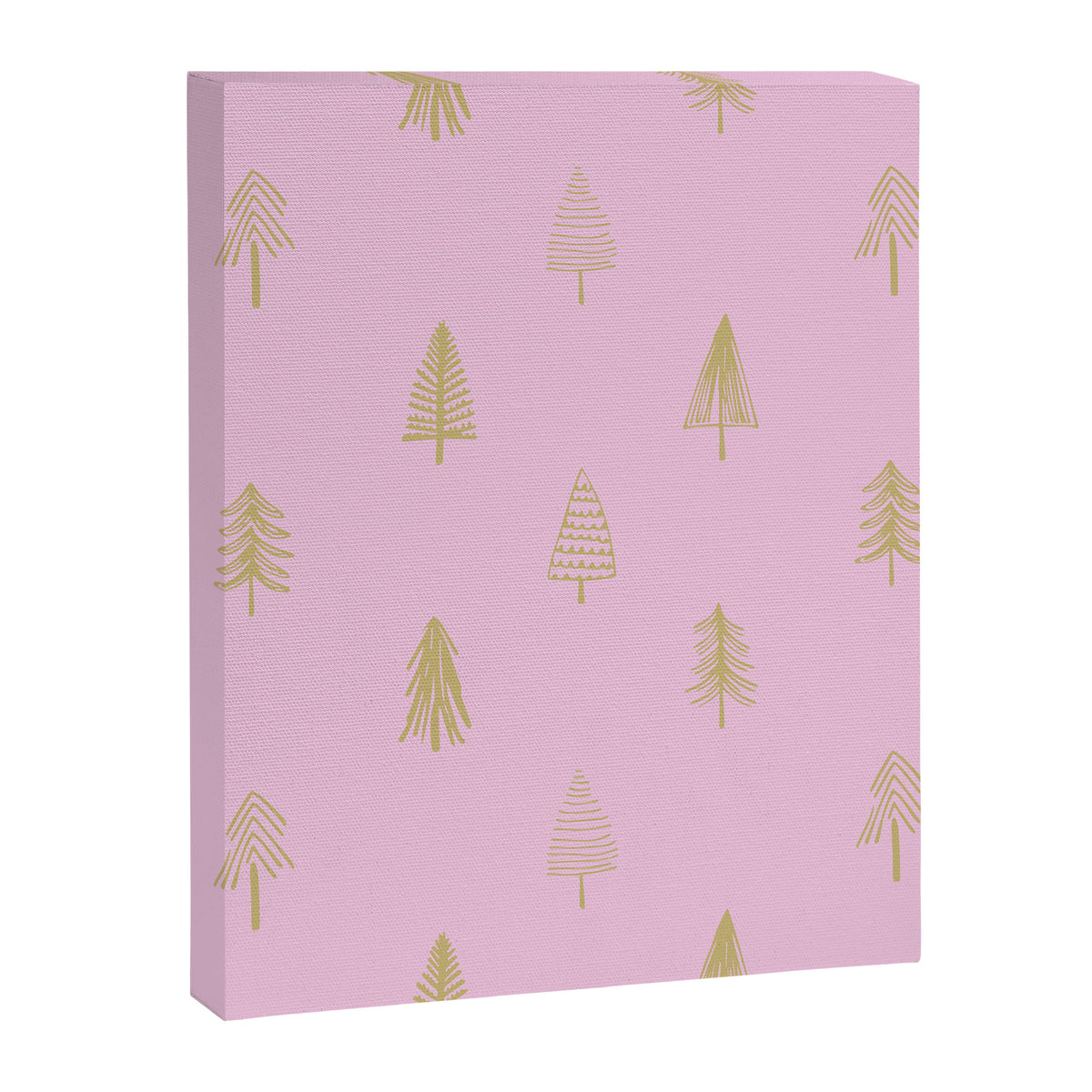 Pink pine tree doodle art pattern Canvas Print Gallery Image 8