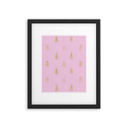 Pink pine tree doodle art pattern Framed Art Print Gallery Image 6