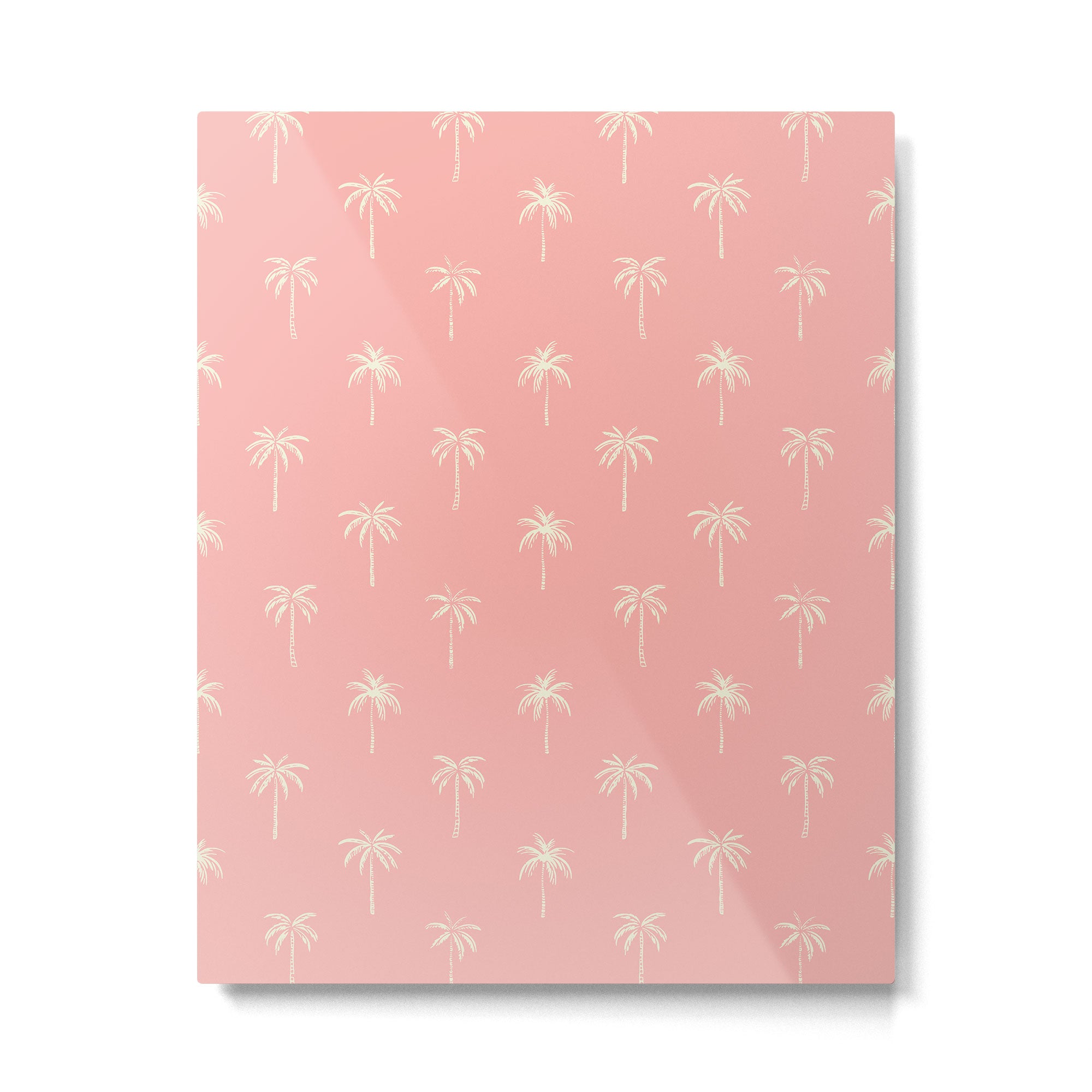 Pink summer palm tree doodle art pattern Metal Print Gallery Image 6