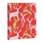 Red christmas reindeer animal pattern Canvas Print Gallery Image 8
