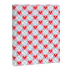 Red love heart checkered pattern Canvas Print Gallery Image 8