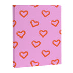 Red love heart shape pattern Canvas Print Gallery Image 8