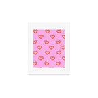 Red love heart shape pattern Art Print Gallery Image 1