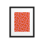 Red love heart shape pattern Framed Art Print Gallery Image 6