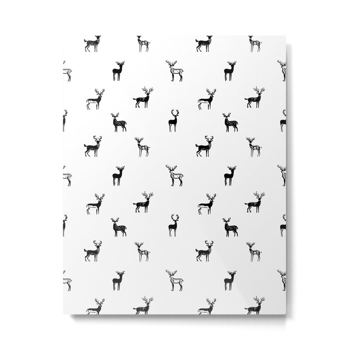 Reindeer animal art pattern Metal Print Gallery Image 1