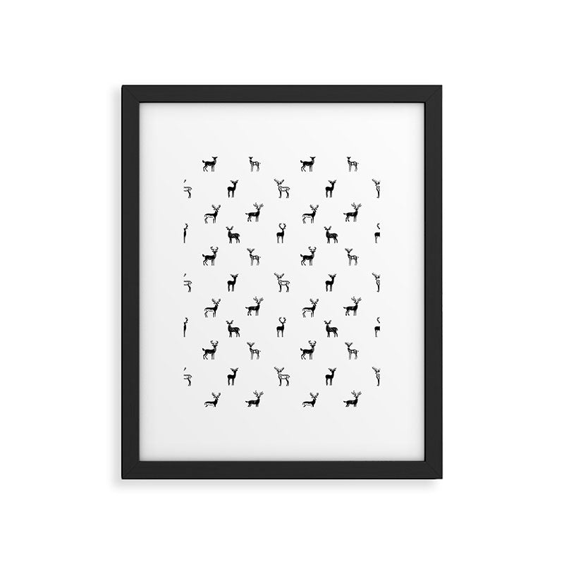 Reindeer animal art pattern Framed Art Print Gallery Image 6