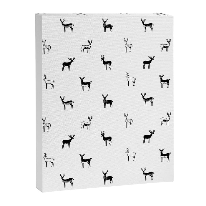 Reindeer animal doodle art pattern Canvas Print Gallery Image 1