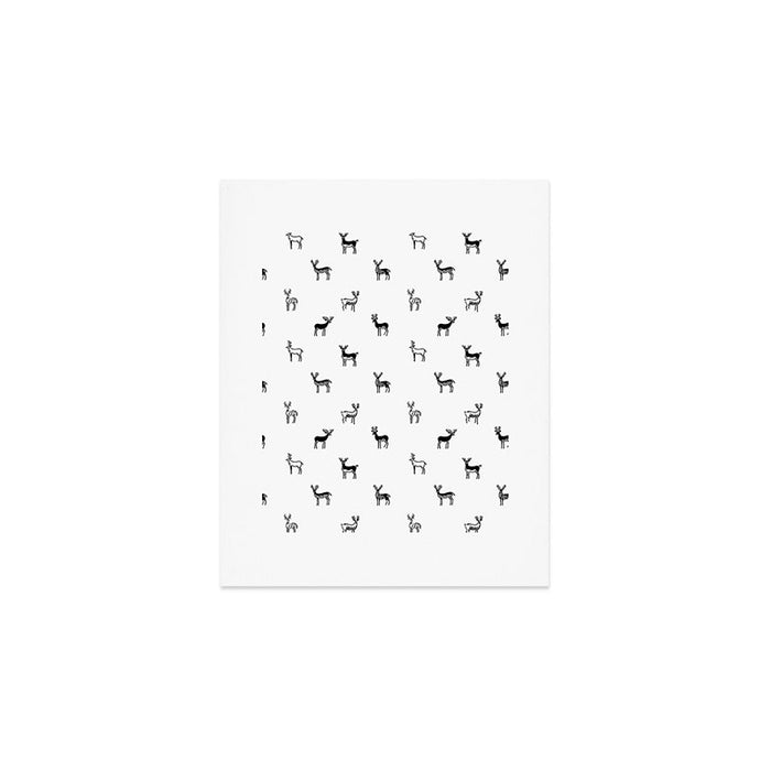 Reindeer animal doodle art pattern Art Print Gallery Image 1