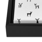 Reindeer animal doodle art pattern Framed Canvas Print Gallery Image 3