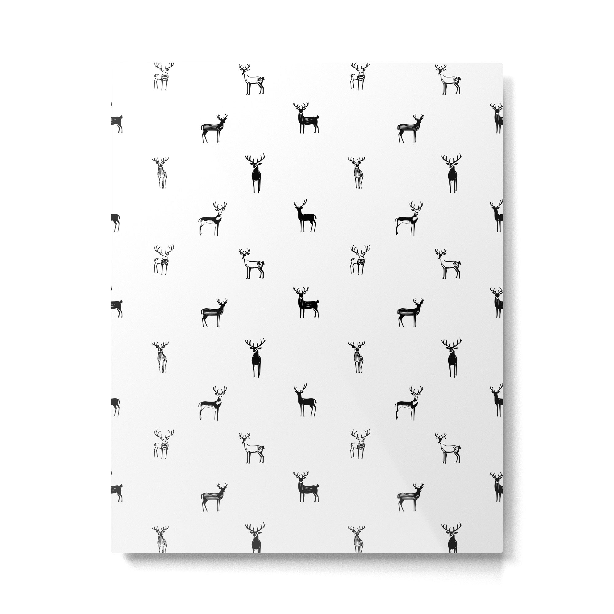 Reindeer animal doodle art pattern Metal Print Gallery Image 6