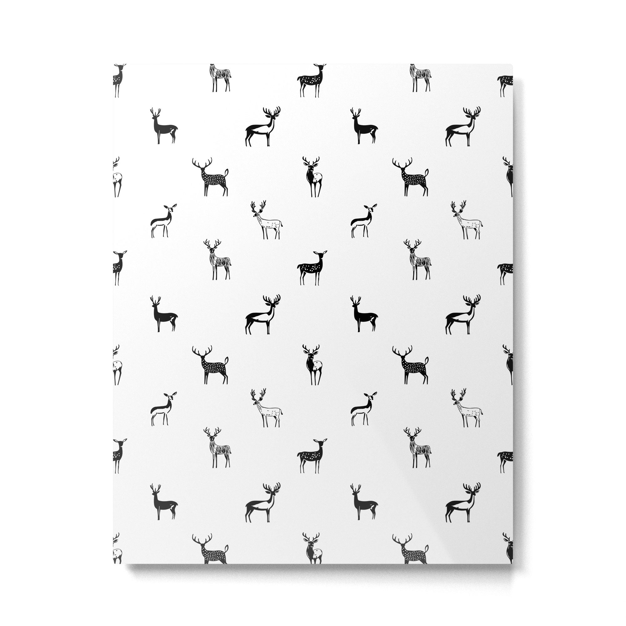 Reindeer animal doodle art pattern Metal Print Gallery Image 6
