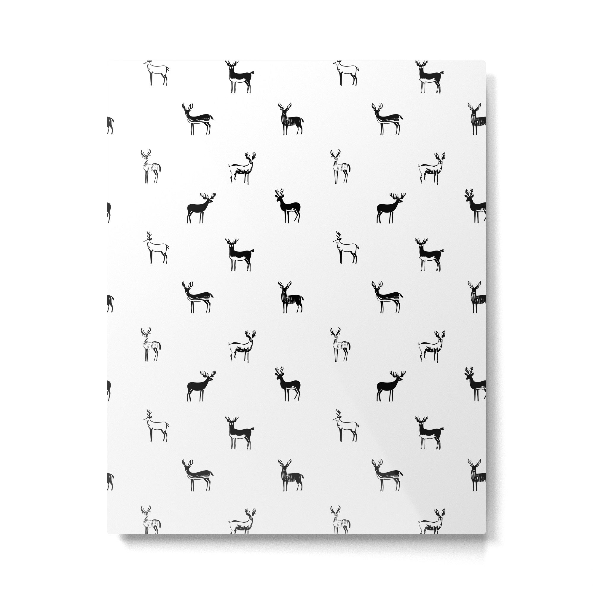 Reindeer animal doodle art pattern Metal Print Gallery Image 6